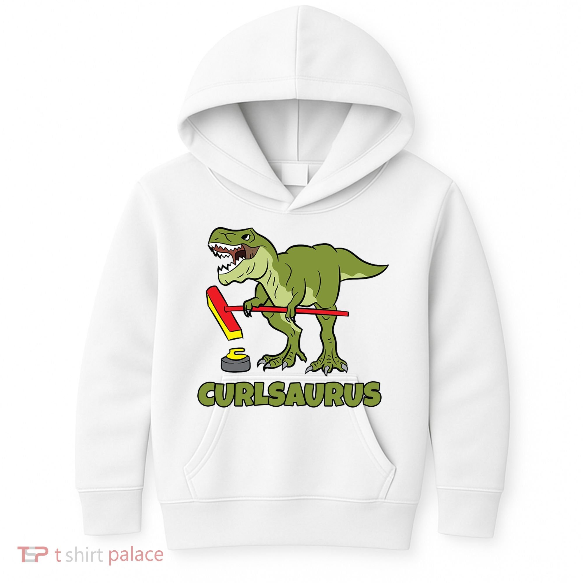 Curlsaurus Curler Dinosaur Sport Kids Hoodie