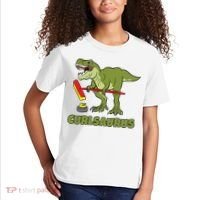 Curlsaurus Curler Dinosaur Sport Kids T-Shirt thumb 2