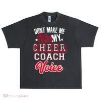 Cheerleading Coach Don't Make Me Use My Cheer Coach Voice Urban Oversized Heavyweight T-Shirt thumb 0