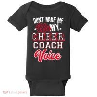Cheerleading Coach Don't Make Me Use My Cheer Coach Voice Baby Bodysuit thumb 0