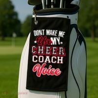 Cheerleading Coach Don't Make Me Use My Cheer Coach Voice Golf Towel thumb 2