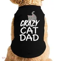 Crazy Cat Dad Funny Fathers Day Kitten Dads Tee Doggie Tank thumb 0