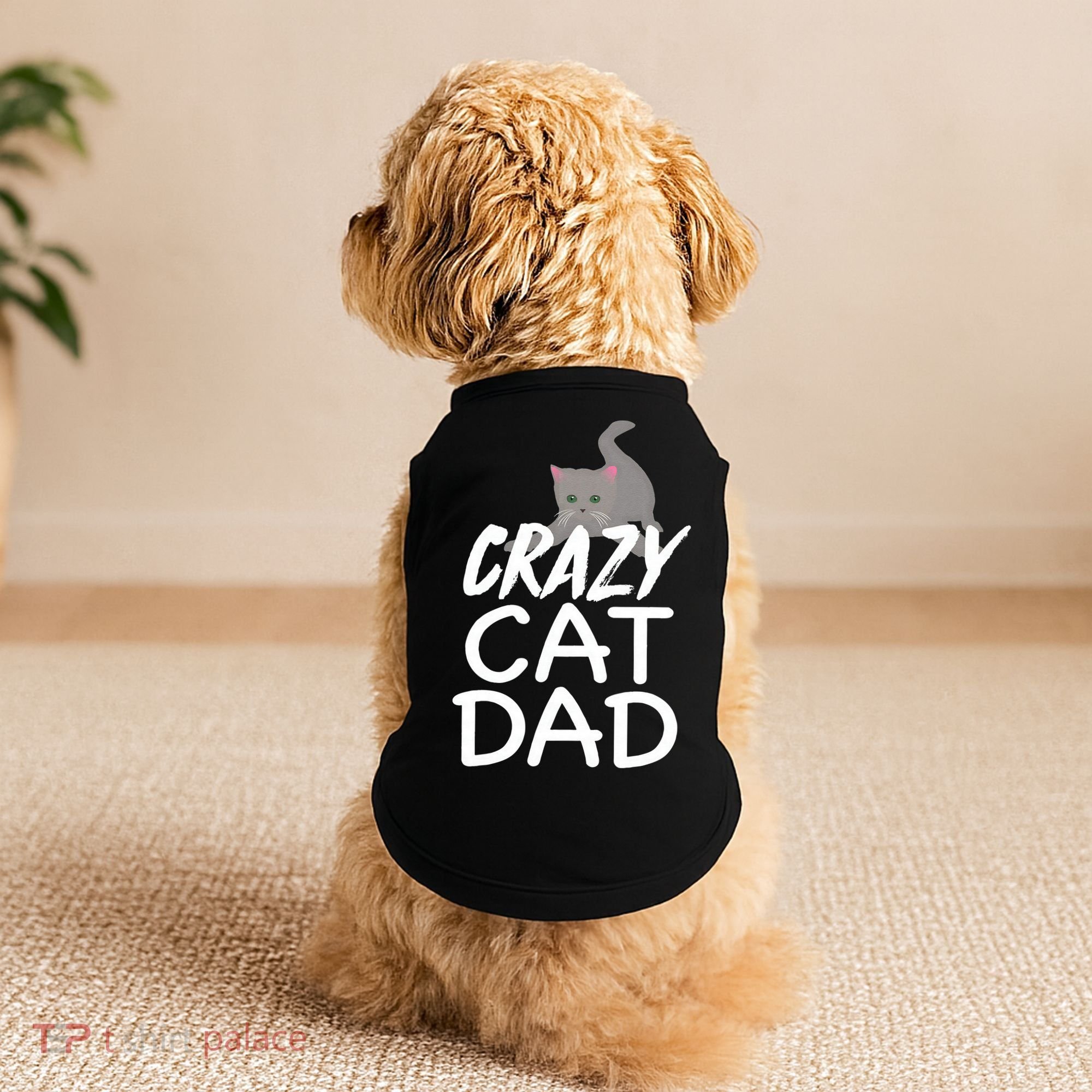 Crazy Cat Dad Funny Fathers Day Kitten Dads Tee Doggie Tank