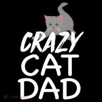 Crazy Cat Dad Funny Fathers Day Kitten Dads Tee USA-Made Doggie Bandana thumb 2