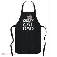 Crazy Cat Dad Funny Fathers Day Kitten Dads Tee Apron thumb 0