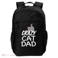Crazy Cat Dad Funny Fathers Day Kitten Dads Tee Backpack thumb 0