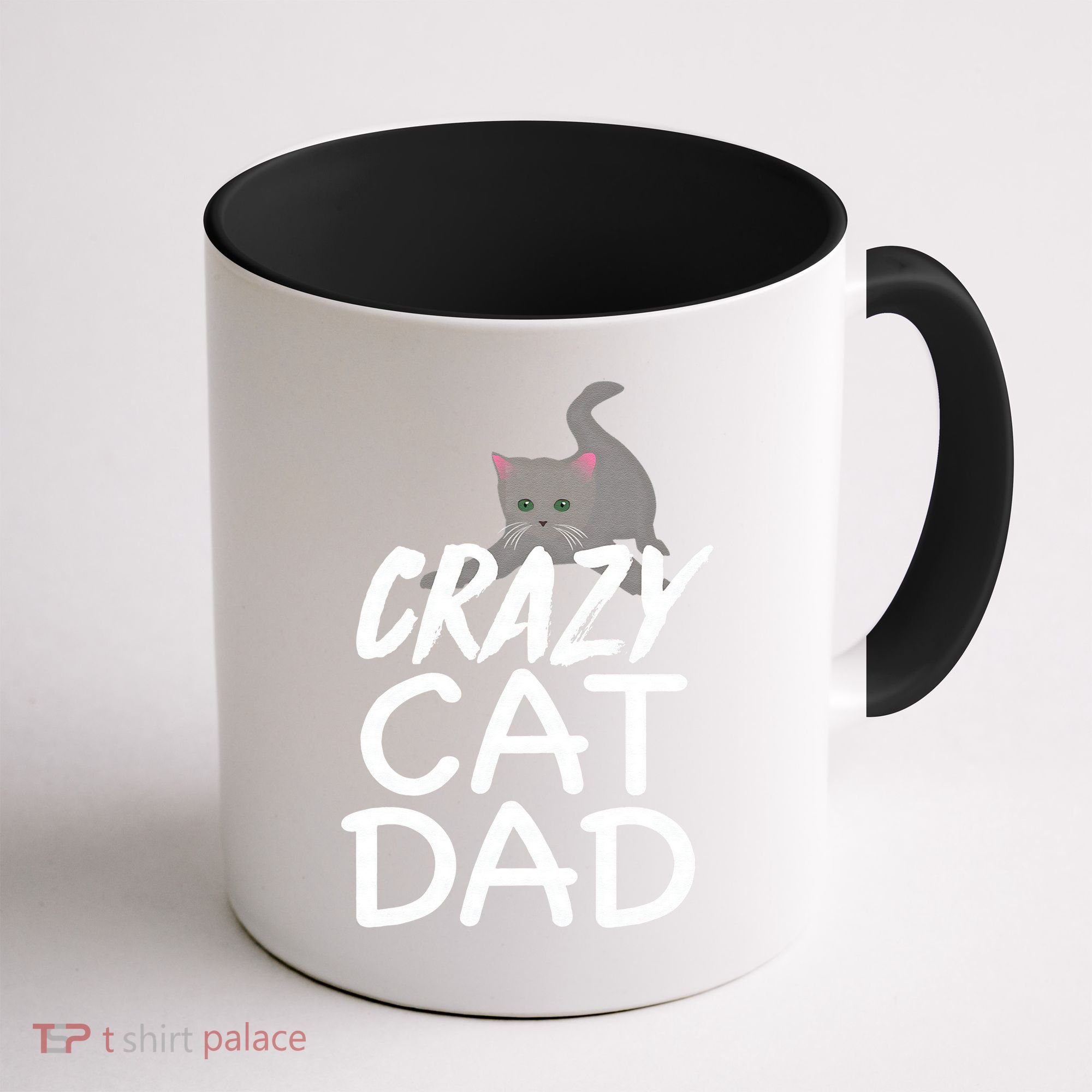 Crazy Cat Dad Funny Fathers Day Kitten Dads Tee Coffee Mug