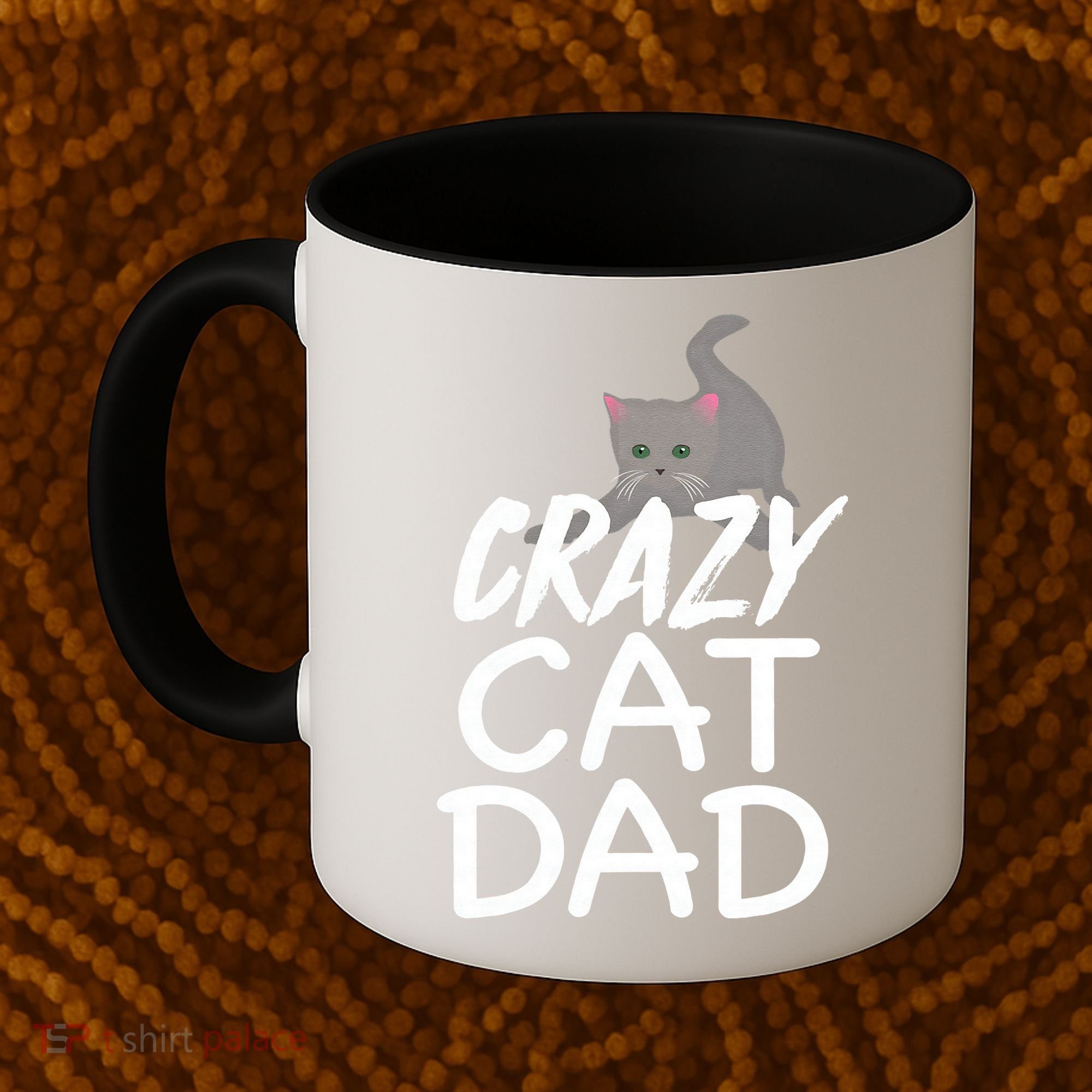 Crazy Cat Dad Funny Fathers Day Kitten Dads Tee Coffee Mug