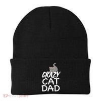 Crazy Cat Dad Funny Fathers Day Kitten Dads Tee Beanie thumb 0