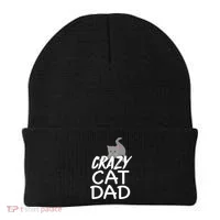 Crazy Cat Dad Funny Fathers Day Kitten Dads Tee Beanie thumb 0
