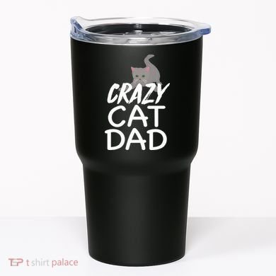 Crazy Cat Dad Funny Fathers Day Kitten Dads Tee Tumbler