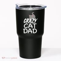 Crazy Cat Dad Funny Fathers Day Kitten Dads Tee Tumbler thumb 0