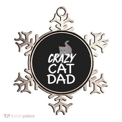 Crazy Cat Dad Funny Fathers Day Kitten Dads Tee Ornament