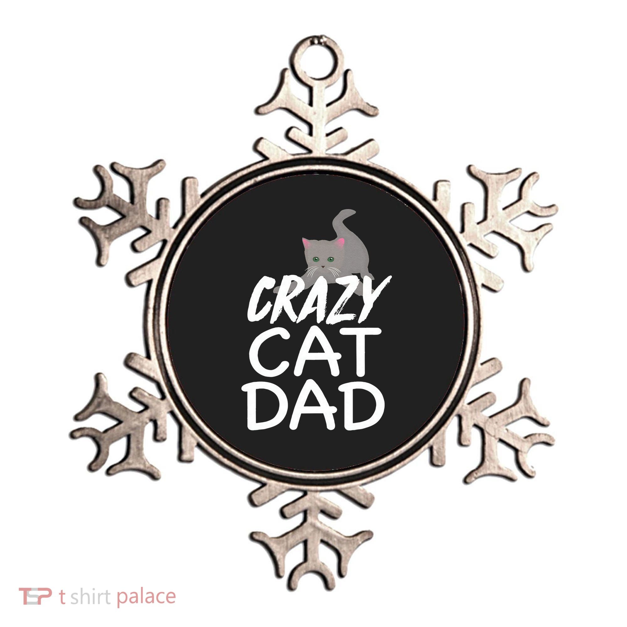 Crazy Cat Dad Funny Fathers Day Kitten Dads Tee Ornament