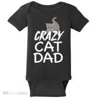 Crazy Cat Dad Funny Fathers Day Kitten Dads Tee Baby Bodysuit thumb 0