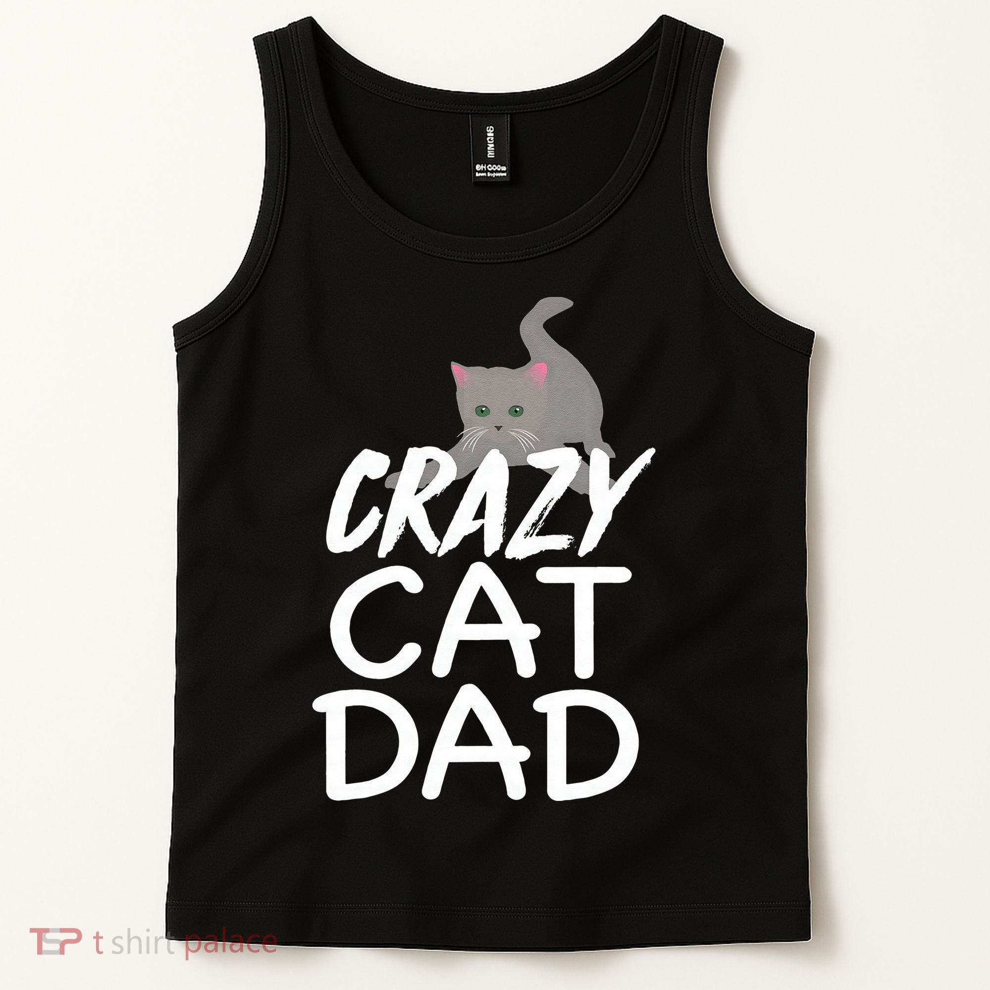 Crazy Cat Dad Funny Fathers Day Kitten Dads Tee Tank Top