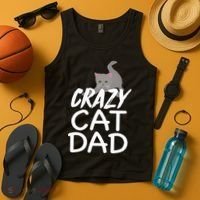 Crazy Cat Dad Funny Fathers Day Kitten Dads Tee Tank Top thumb 4