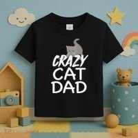 Crazy Cat Dad Funny Fathers Day Kitten Dads Tee Toddler T-Shirt thumb 3