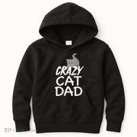 Crazy Cat Dad Funny Fathers Day Kitten Dads Tee Kids Hoodie thumb 0