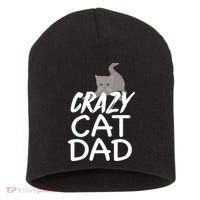 Crazy Cat Dad Funny Fathers Day Kitten Dads Tee Short Acrylic Beanie thumb 0
