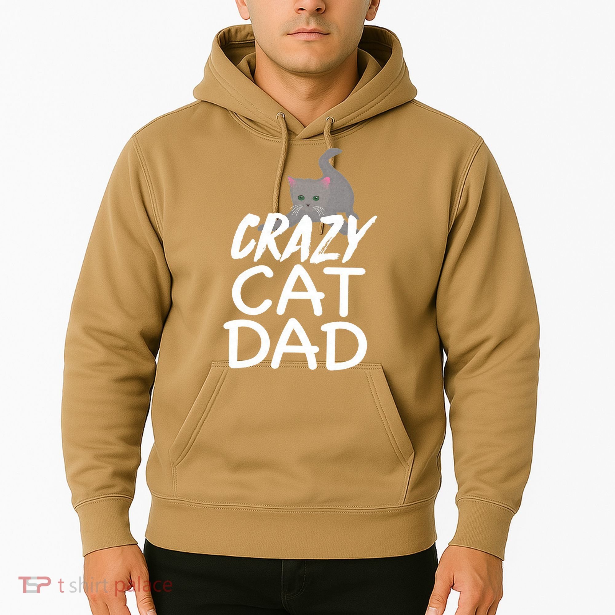 Crazy Cat Dad Funny Fathers Day Kitten Dads Tee Hoodie