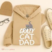 Crazy Cat Dad Funny Fathers Day Kitten Dads Tee Hoodie thumb 4