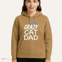 Crazy Cat Dad Funny Fathers Day Kitten Dads Tee Hoodie thumb 5