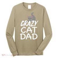 Crazy Cat Dad Funny Fathers Day Kitten Dads Tee Long Sleeve Shirt thumb 0