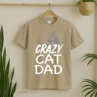 Crazy Cat Dad Funny Fathers Day Kitten Dads Tee T-Shirt thumb 2