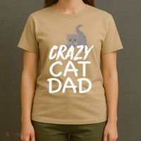 Crazy Cat Dad Funny Fathers Day Kitten Dads Tee T-Shirt thumb 4