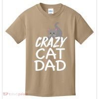 Crazy Cat Dad Funny Fathers Day Kitten Dads Tee Kids T-Shirt thumb 0