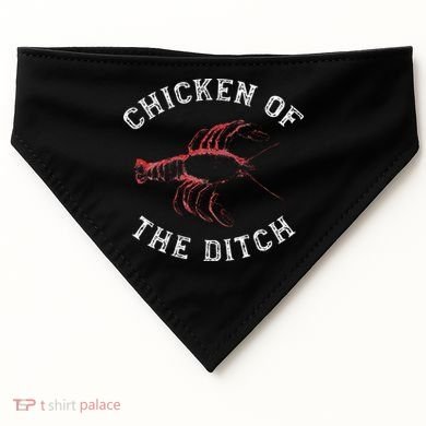 Crawfish Chicken Ditch Retro Cajun Food Gift USA-Made Doggie Bandana