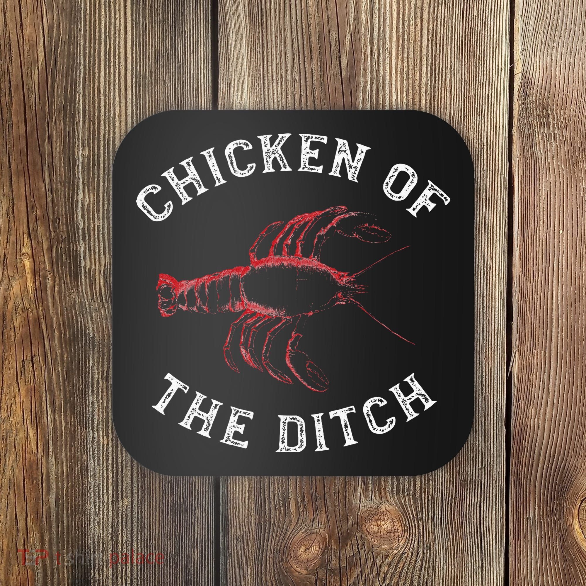 Crawfish Chicken Ditch Retro Cajun Food Gift Coaster