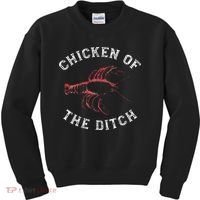 Crawfish Chicken Ditch Retro Cajun Food Gift Kids Sweatshirt thumb 0