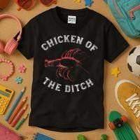 Crawfish Chicken Ditch Retro Cajun Food Gift Kids T-Shirt thumb 3