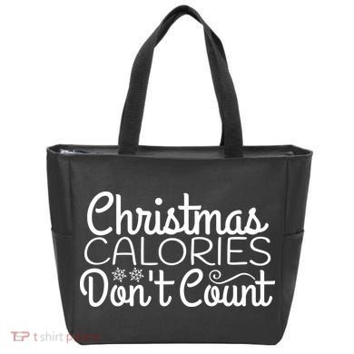 Christmas Calories Don't Count Funny Tote Bag