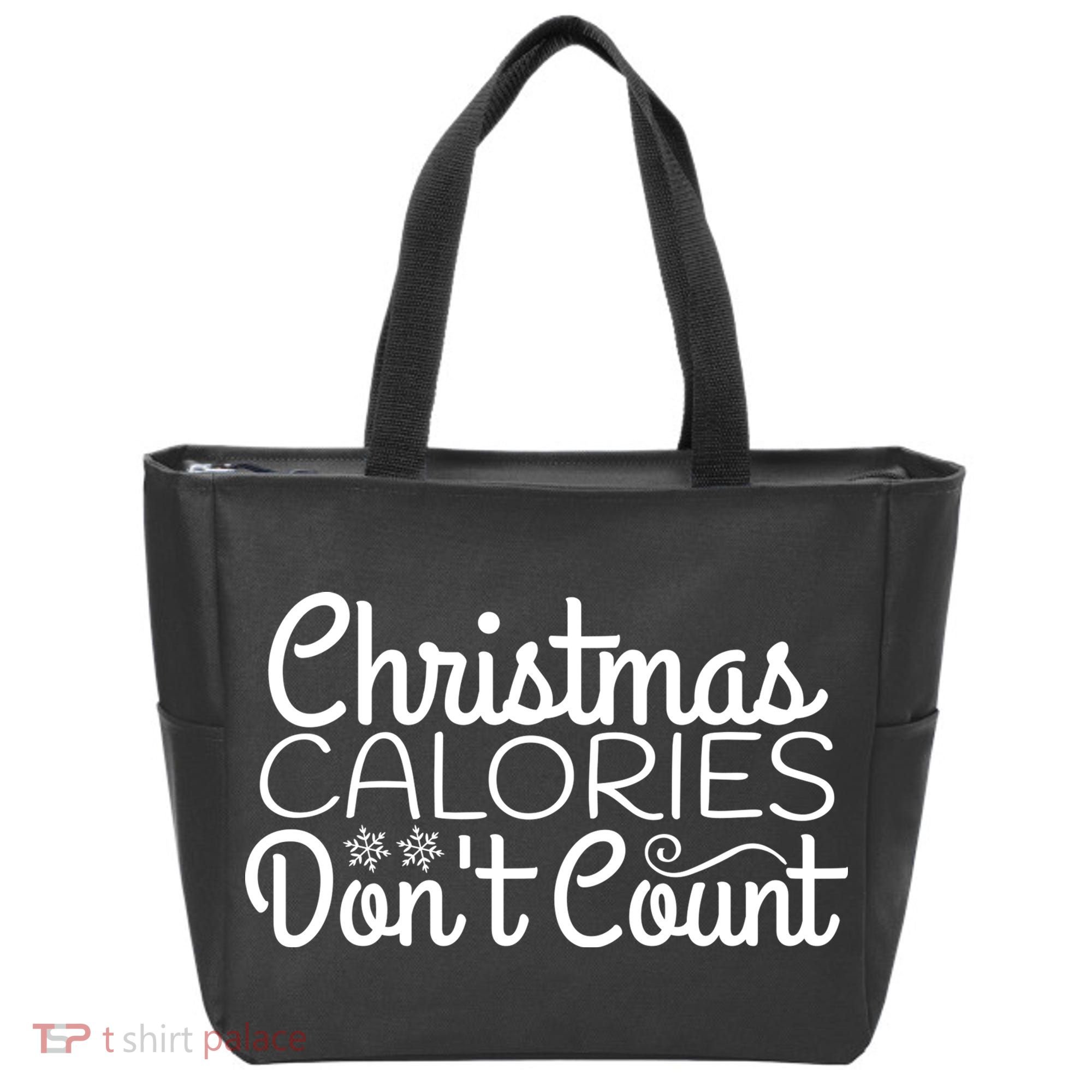 Christmas Calories Don't Count Funny Tote Bag