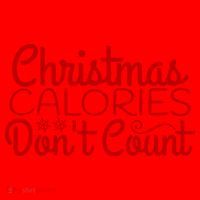 Christmas Calories Don't Count Funny Santa Hat thumb 1