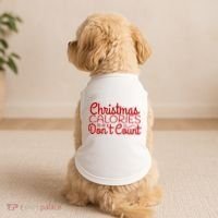 Christmas Calories Don't Count Funny Doggie Tank thumb 2