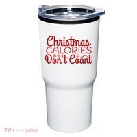 Christmas Calories Don't Count Funny Tumbler thumb 0