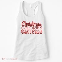 Christmas Calories Don't Count Funny Women's Tank Top thumb 0