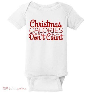 Christmas Calories Don't Count Funny Baby Bodysuit