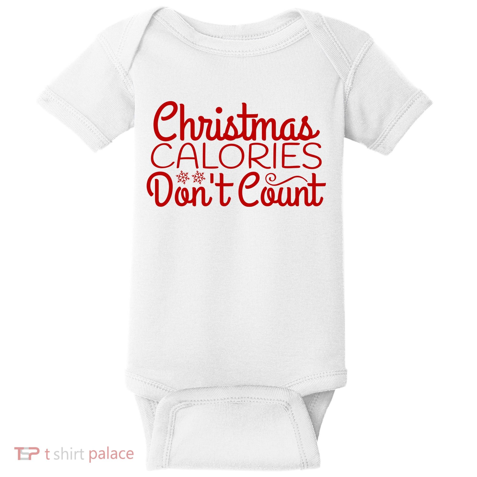Christmas Calories Don't Count Funny Baby Bodysuit