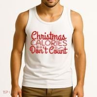 Christmas Calories Don't Count Funny Tank Top thumb 3