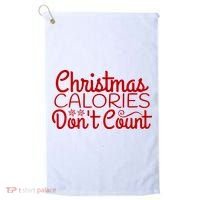 Christmas Calories Don't Count Funny Golf Towel thumb 0