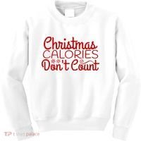 Christmas Calories Don't Count Funny Kids Sweatshirt thumb 0