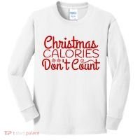 Christmas Calories Don't Count Funny Kids Long Sleeve Shirt thumb 0