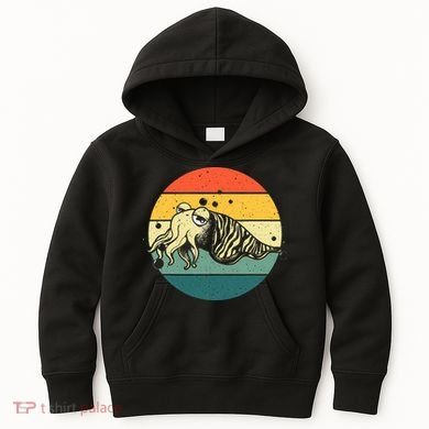 Cute Cuttlefish Design  Lovers Fishing Kids Hoodie