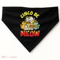 Cat Cinco De Meow Mayo Mexican Fiesta USA-Made Doggie Bandana thumb 0