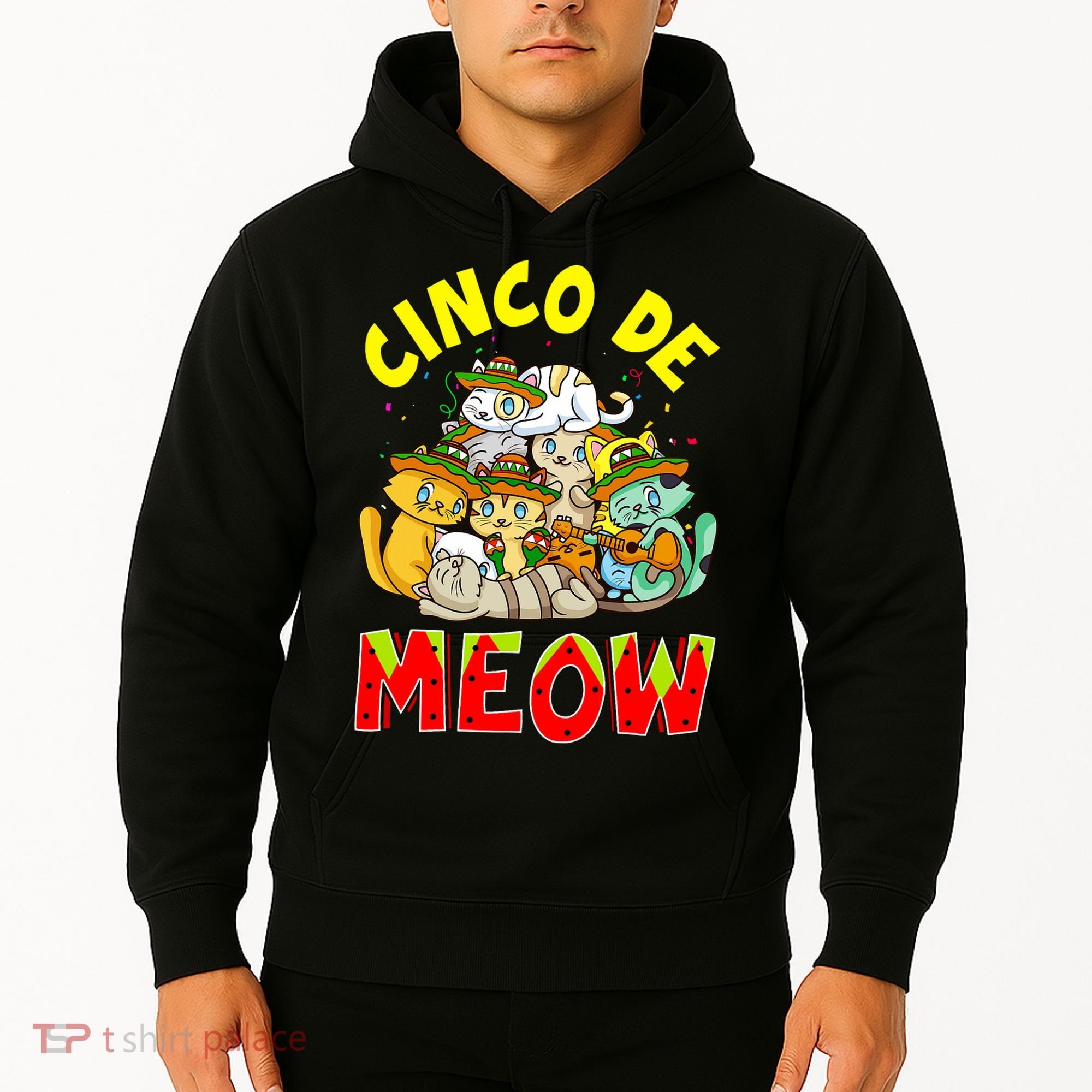 Cat Cinco De Meow Mayo Mexican Fiesta Hoodie